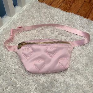 SCL x Target pink quilted heart fanny pack